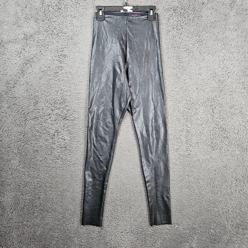 Commando‎ Control Black Faux Leather Control Leggings XS High Rise Slimming